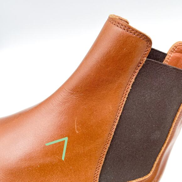 Woman by Common Projects Chelsea Boots Brown Leather High Top Slip On Sz‎ 37 / 7 - Picture 9 of 11